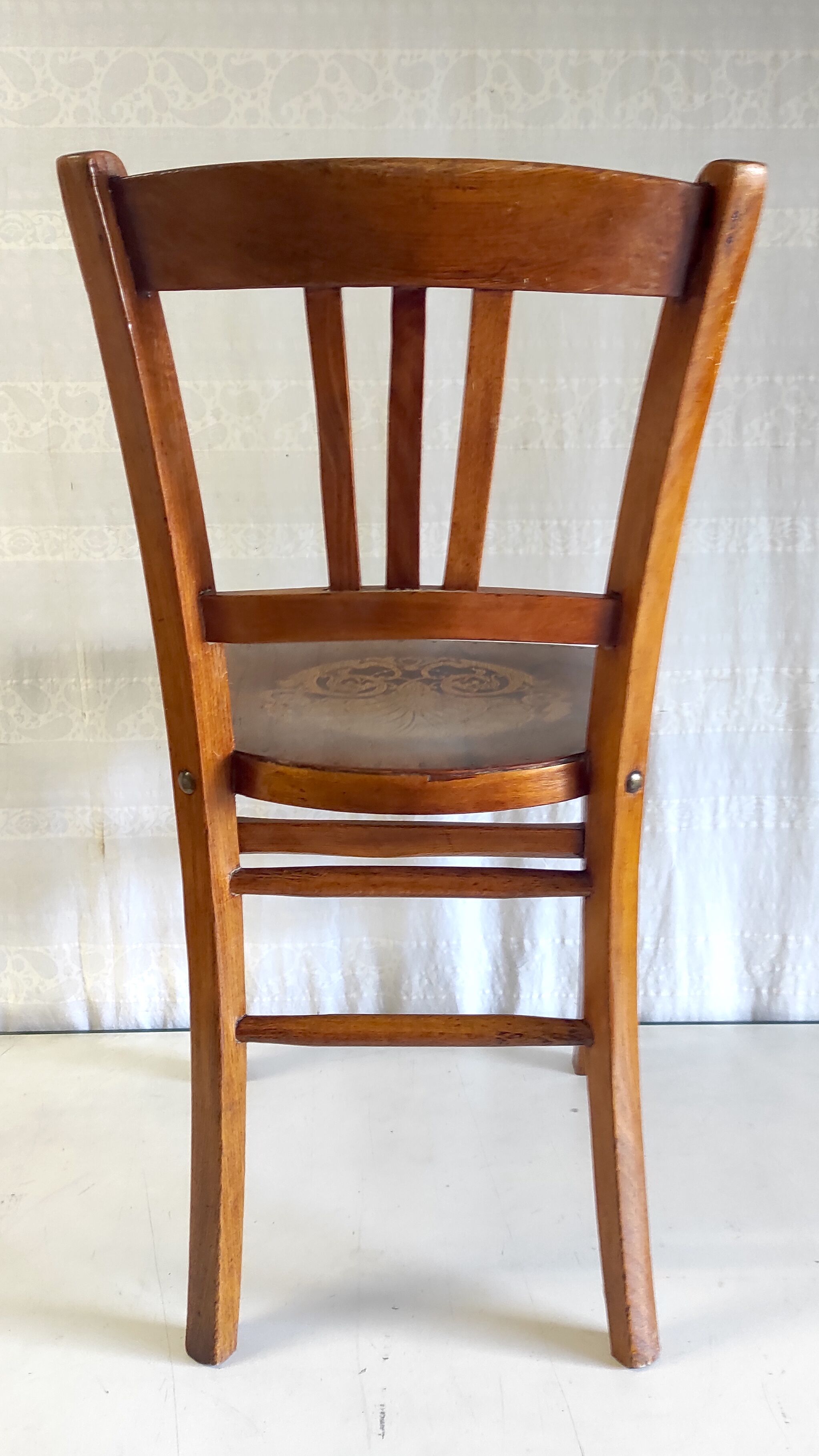 Bistro chair in solid beech – 50s/60s