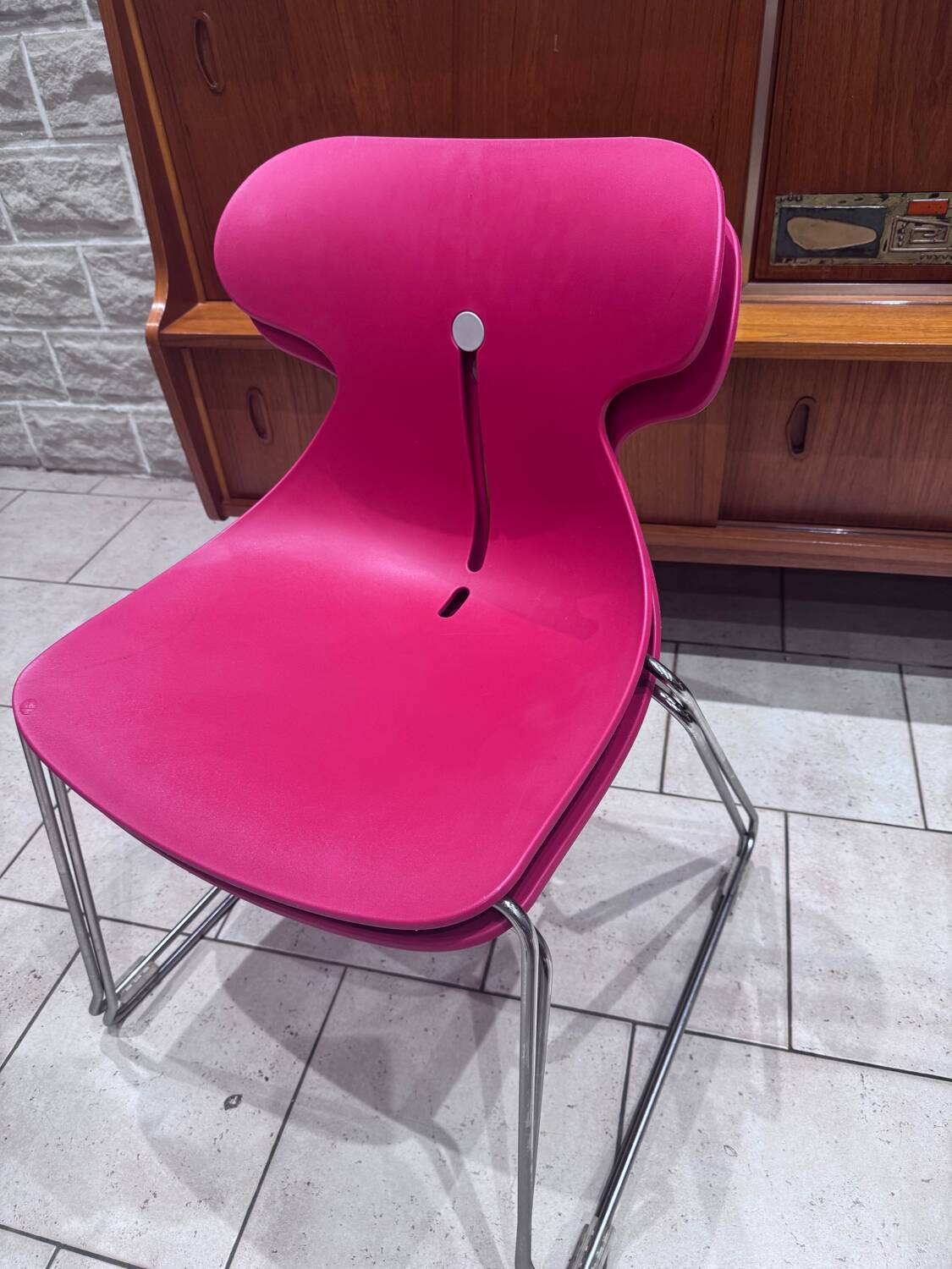 Pair of “Mariquita” designer chairs – sled base