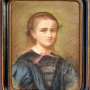 Portrait of a young woman from the Napoleonic III era.