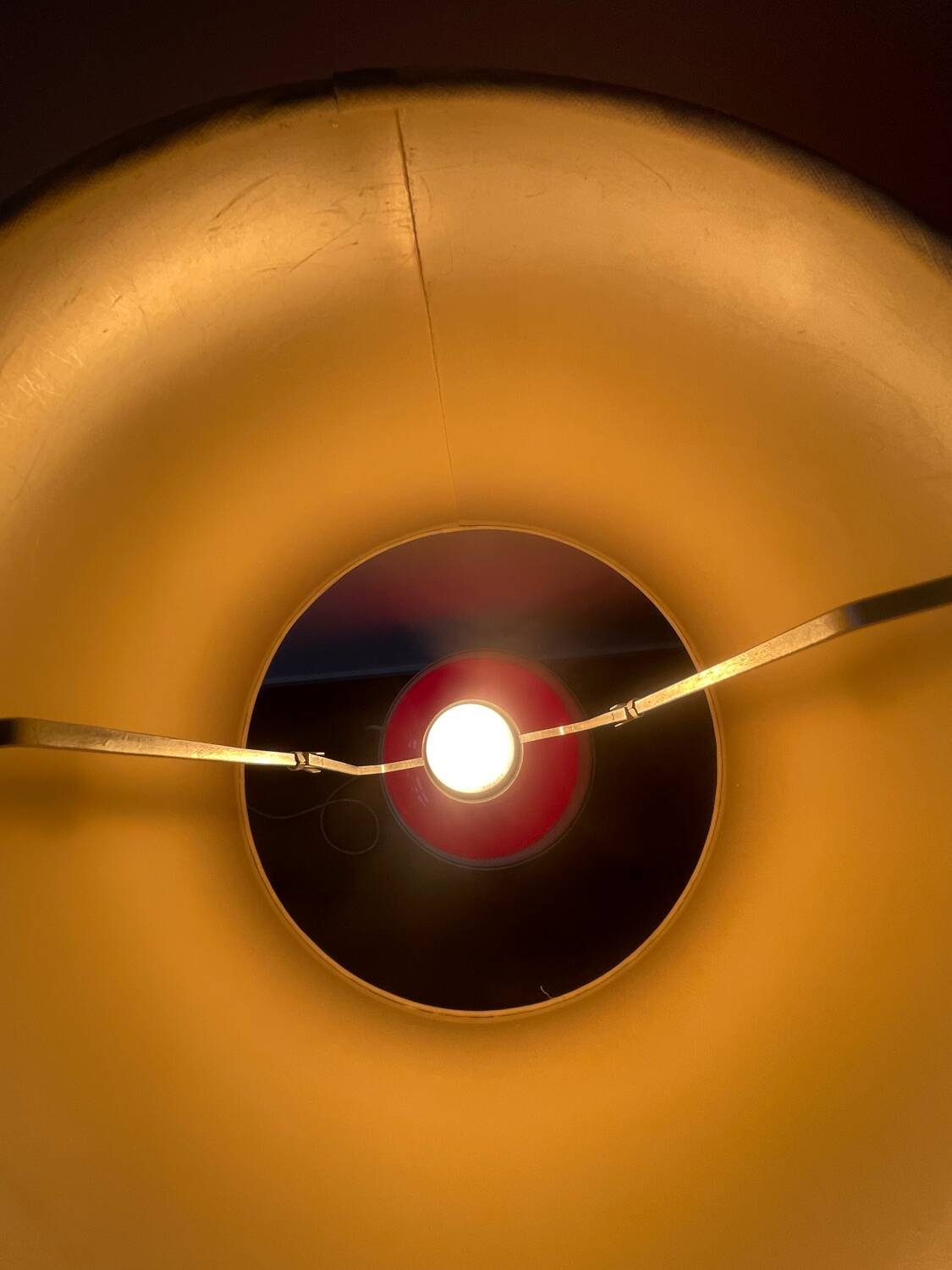 Lampadaire unique en verre de Murano. Design années 60.