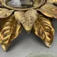 Large 55 cm golden 'florentine theatre' ceiling light by banci, florence, italy, 1970