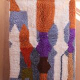 Modern Multicolor Moroccan Berber Rug