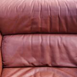 Pair of armchairs and De Sede sofa in cognac leather from the 70s/80s