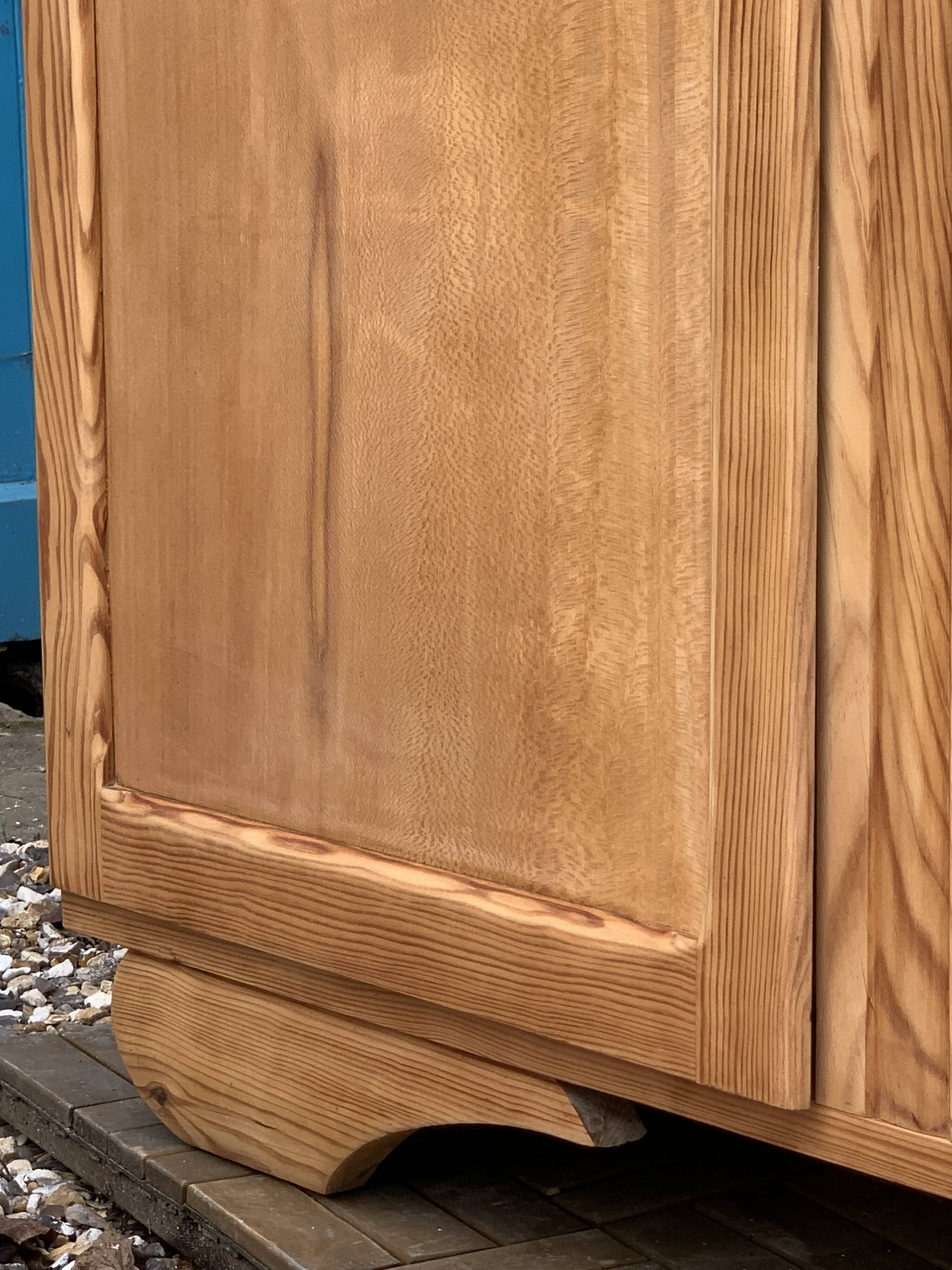 Parisian art deco wardrobe solid raw wood wardrobe
