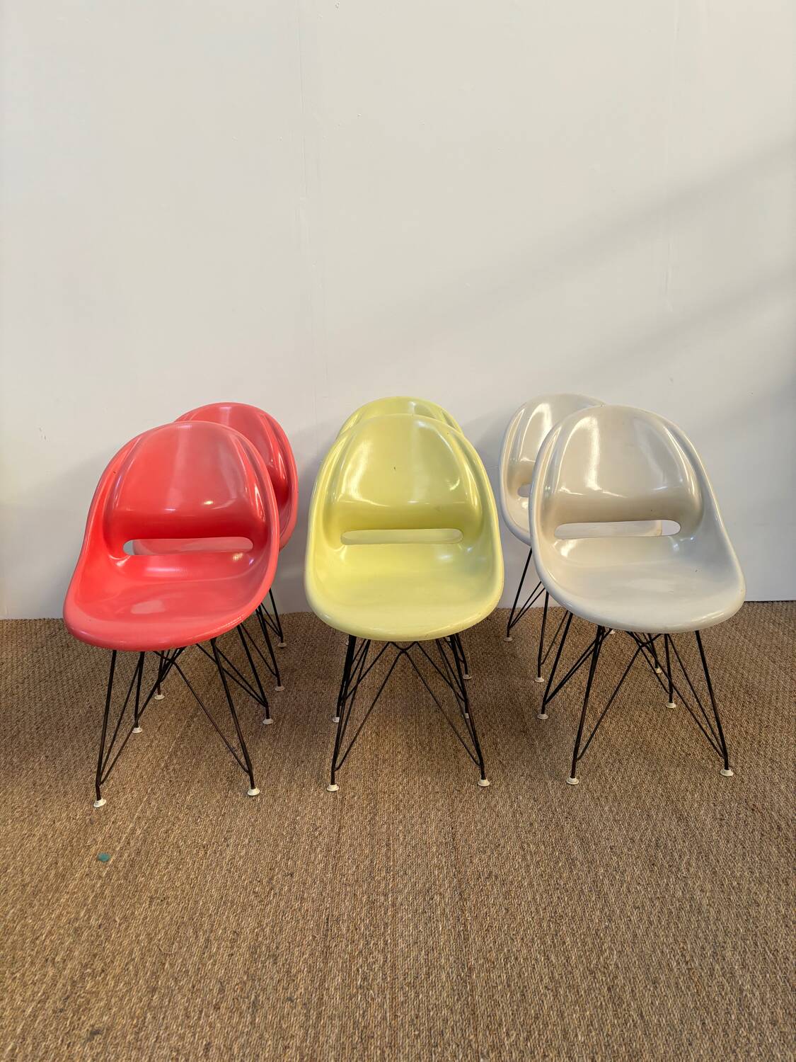 Lot of vertex fiber chairs miroslav lavratil 1960