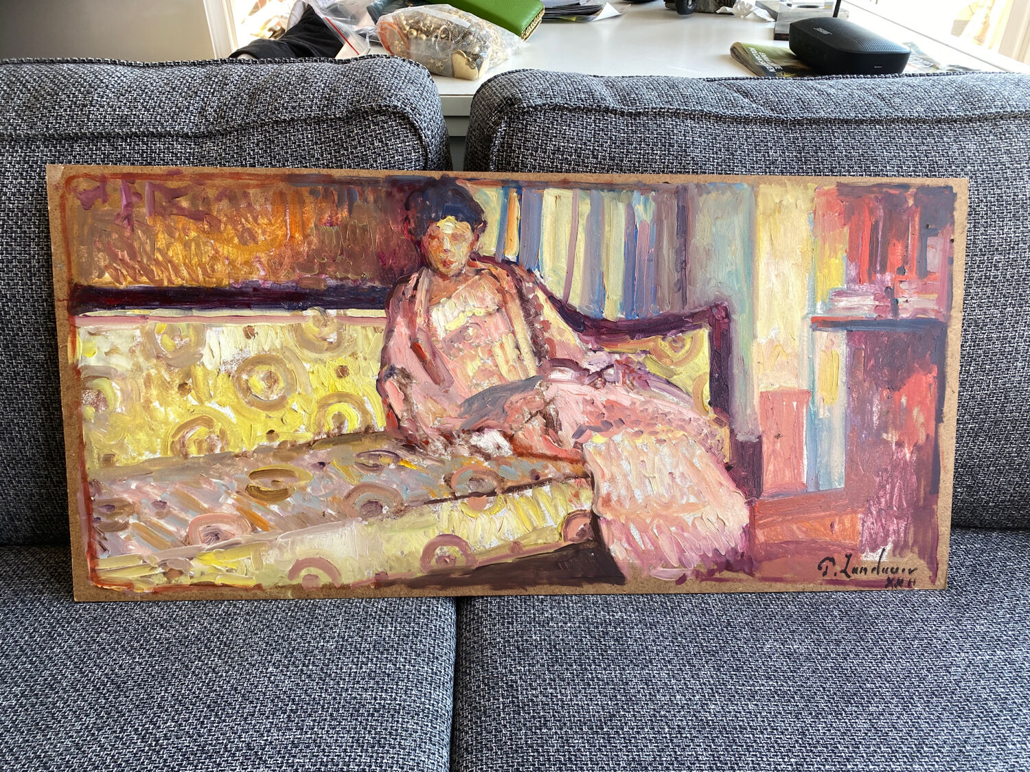 Portrait of a seated woman by Patrice Landauer