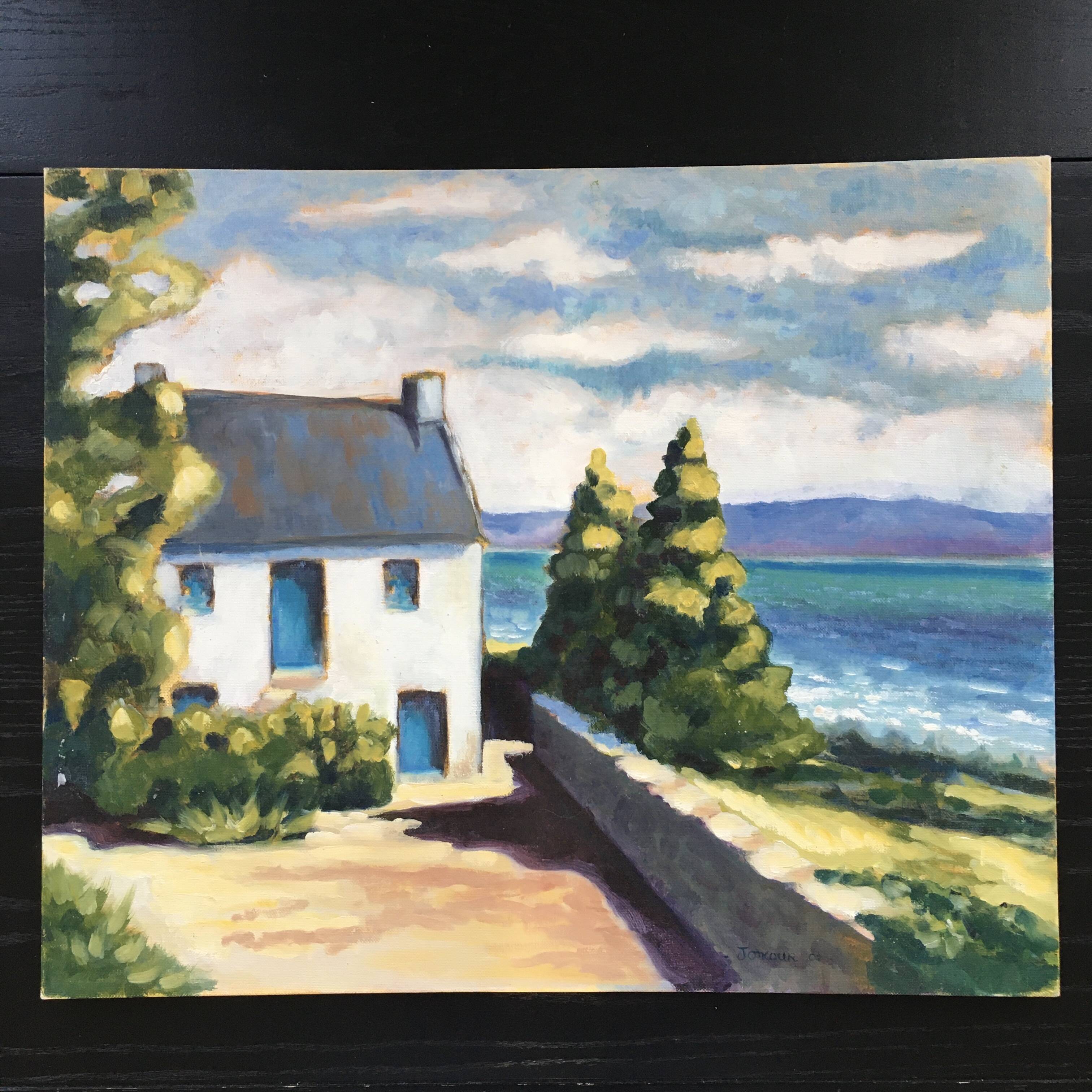 Painting of the Plomarch house in Douarnenez
