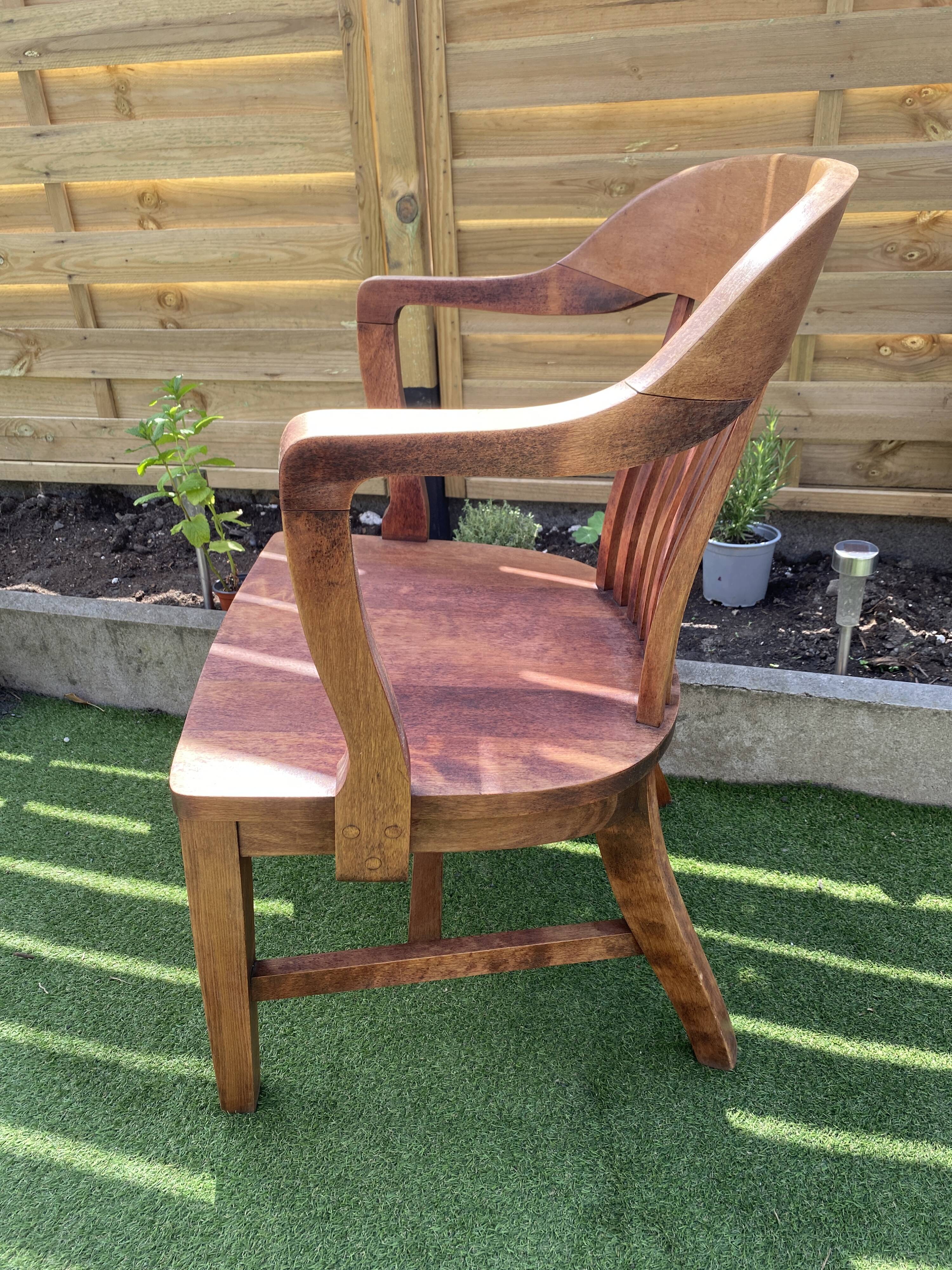 Exotic wood armchair