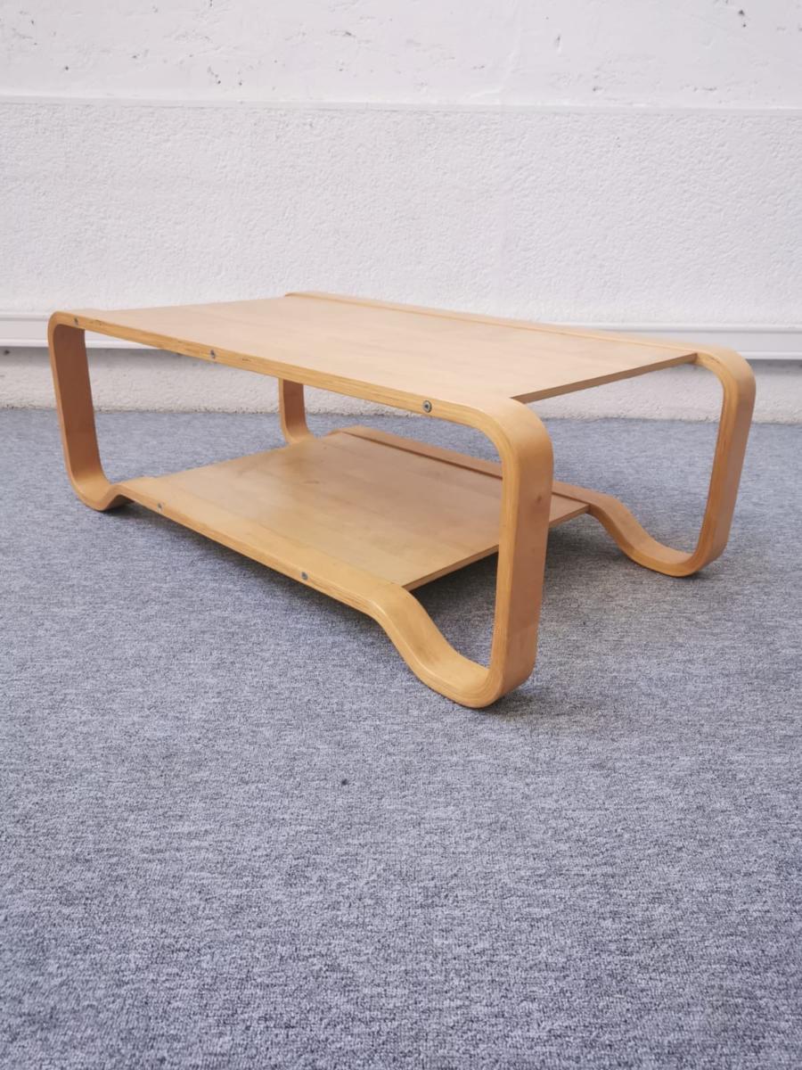 Large light wooden coffee table