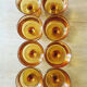 Set of 8 vintage orange glass ice cream cups.