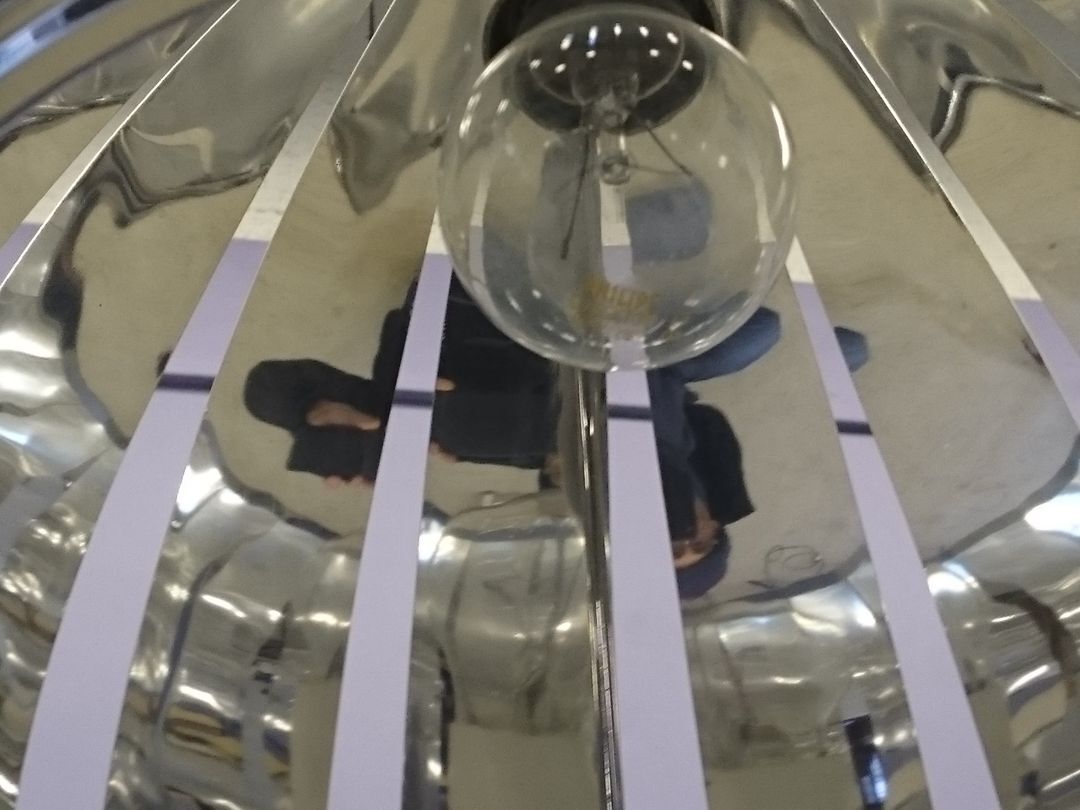 Chandelier 70s aluminum suspension