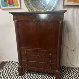 Empire period mahogany secretary, stamped Joseph Kochly, 19th century