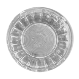 Empty round molded glass pocket