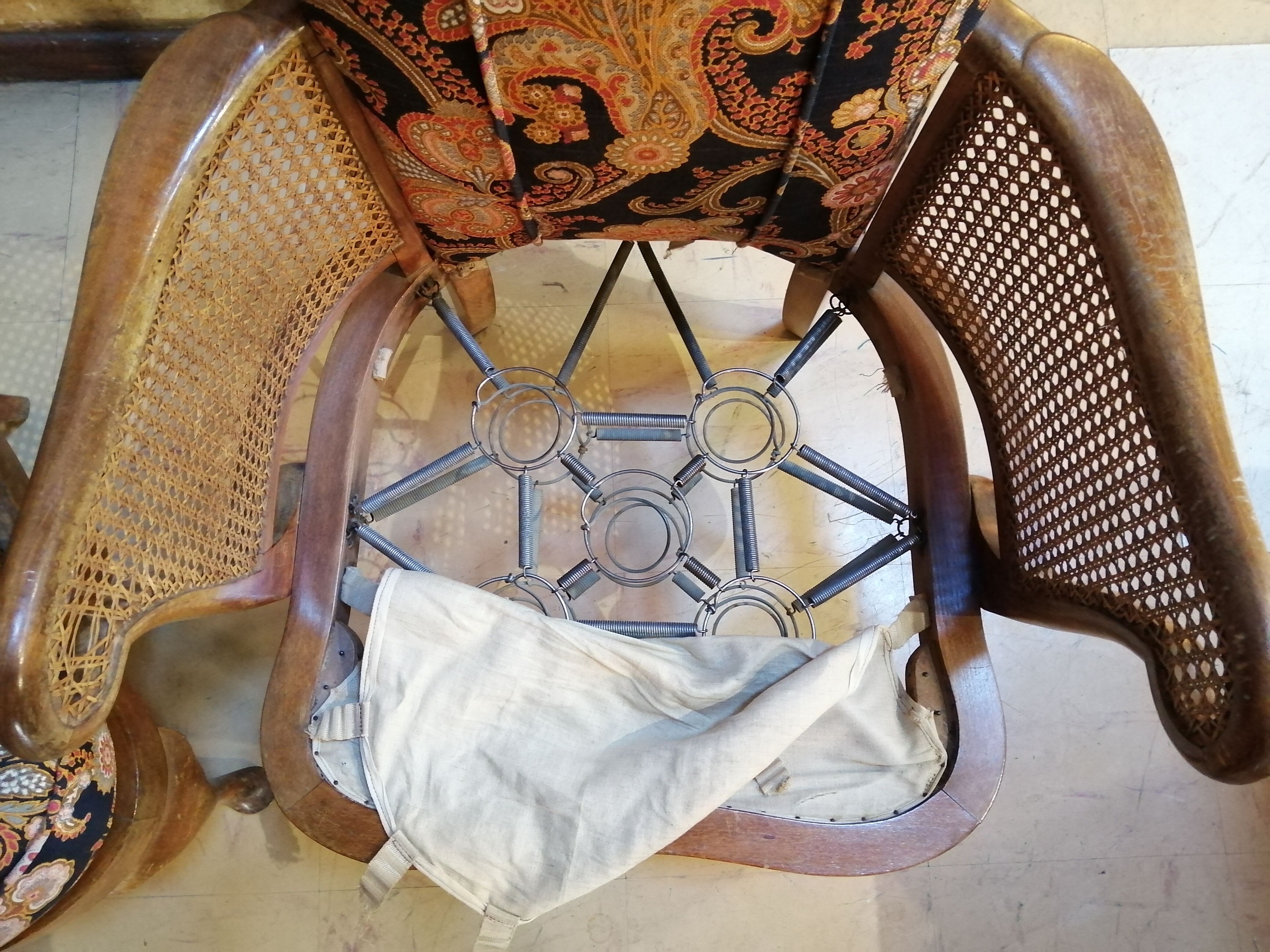 Duo of English armchairs Chippendale style