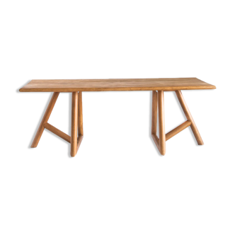 Dining table or varnished tropical wood countertop