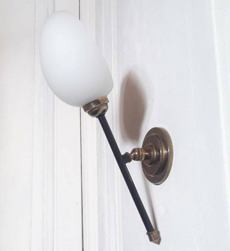 1950 Lunel articulated torchiere wall light
