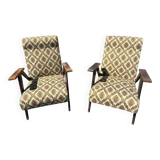 Set of 2 vintage Scandinavian armchairs 50's/60's