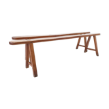 Paire de bancs de ferme en merisier