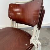 Set of 4 Gispen mahogany chairs Netherlands 70s