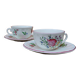 Lunéville earthenware cups and saucers