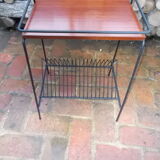 Side table with vinyl or magazine holders
