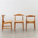 Set of 6 Scandinavian chairs from the mid-20th century.
