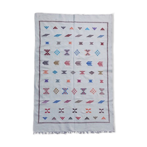 tapis bohème blanc berbère