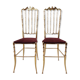 Pair of chiavarine chairs, brass