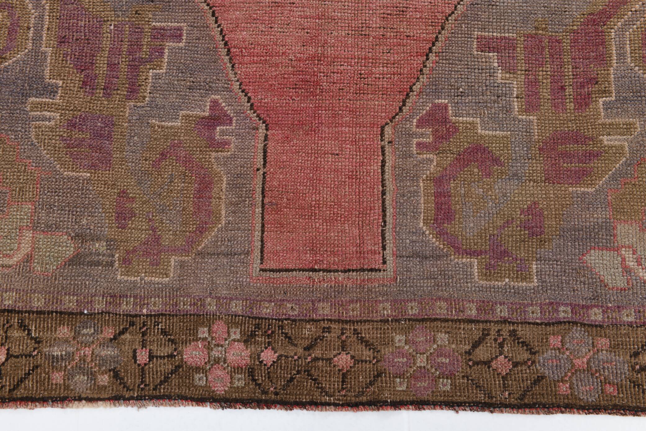 5x11 Rug For Living Room Red Brown Turkish Vintage Rug 150x338Cm