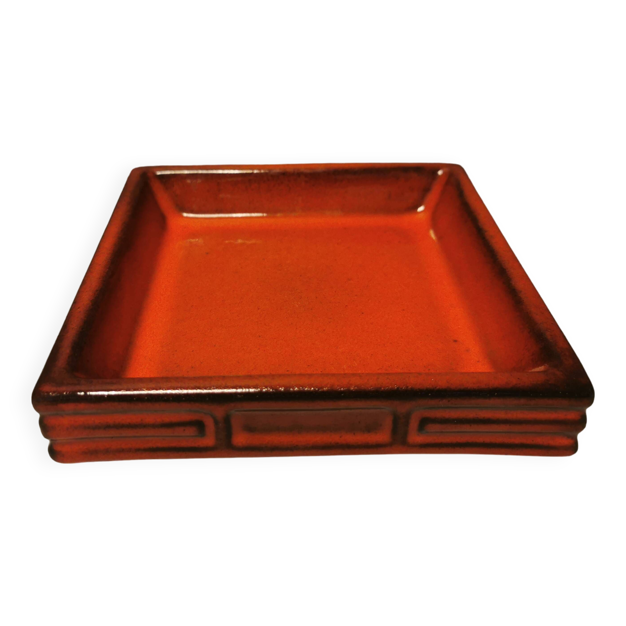 Beau plat/cendrier en céramique du célèbre Knabstrup Danemark, années 1970.