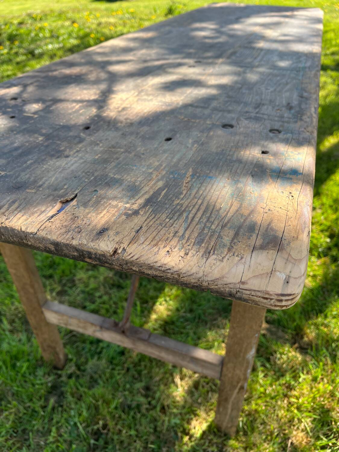 Antique wooden folding table