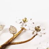 Monumental Bagues style crystal and gilt sconces by Banci Firenze