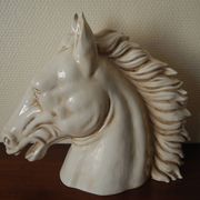 Ceramic horse head lamp base vintage horse lamp base design 70s
