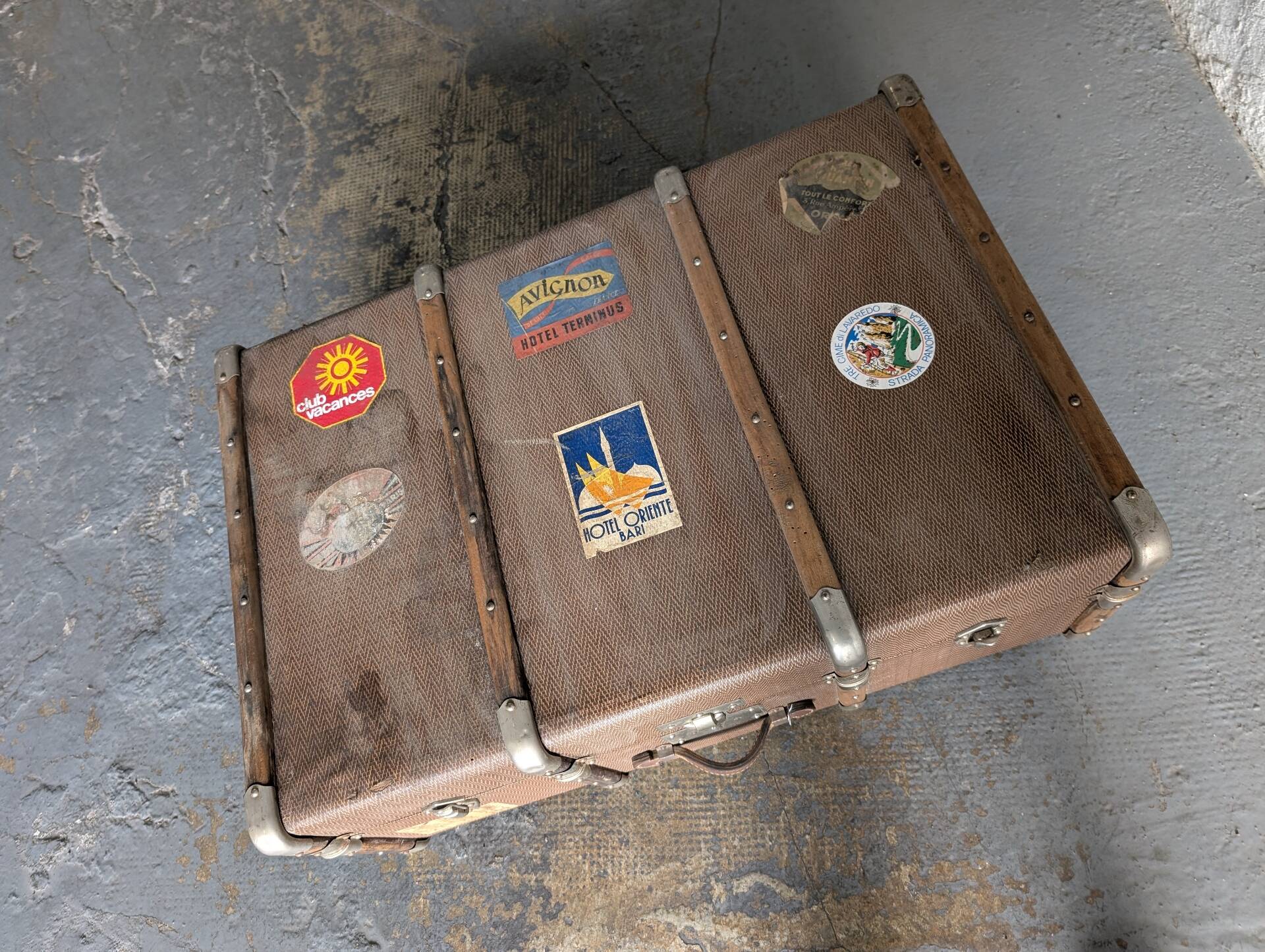 Antique travel trunk