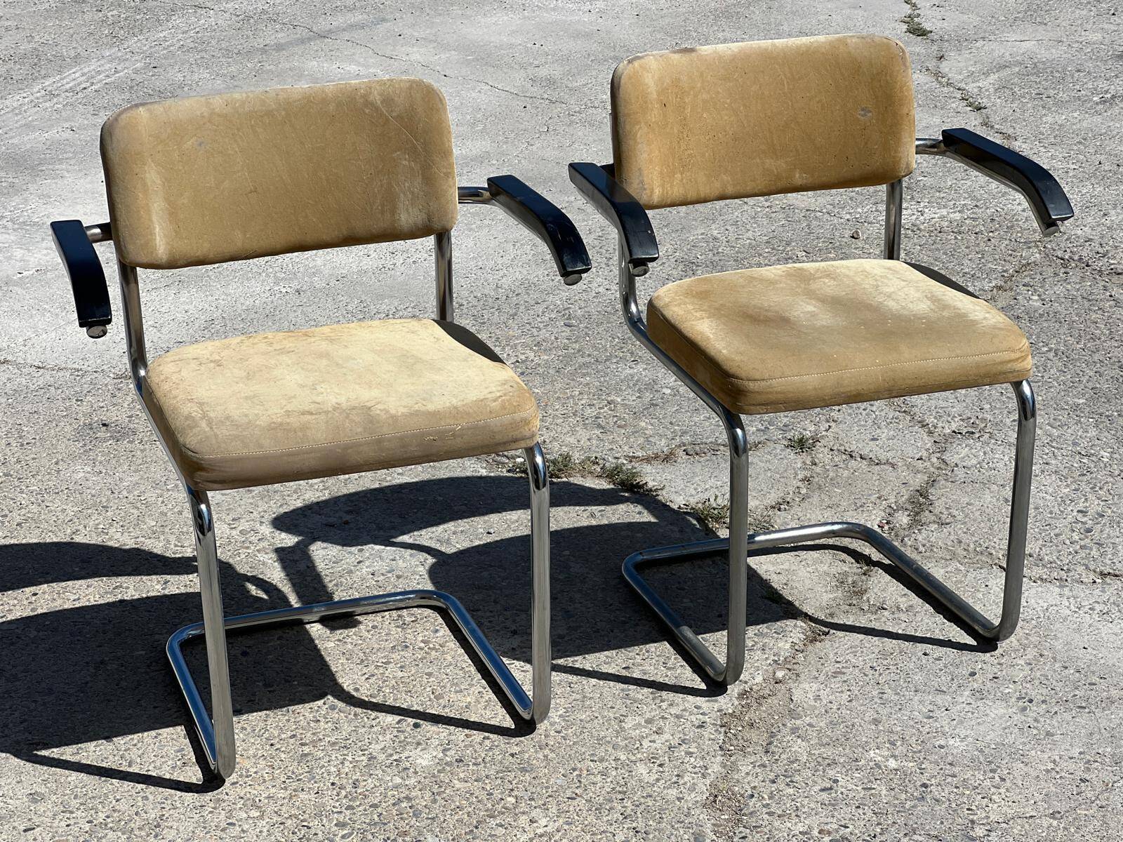 Set of 6 Marcel Breuer S64 armchairs for Thonet 1950