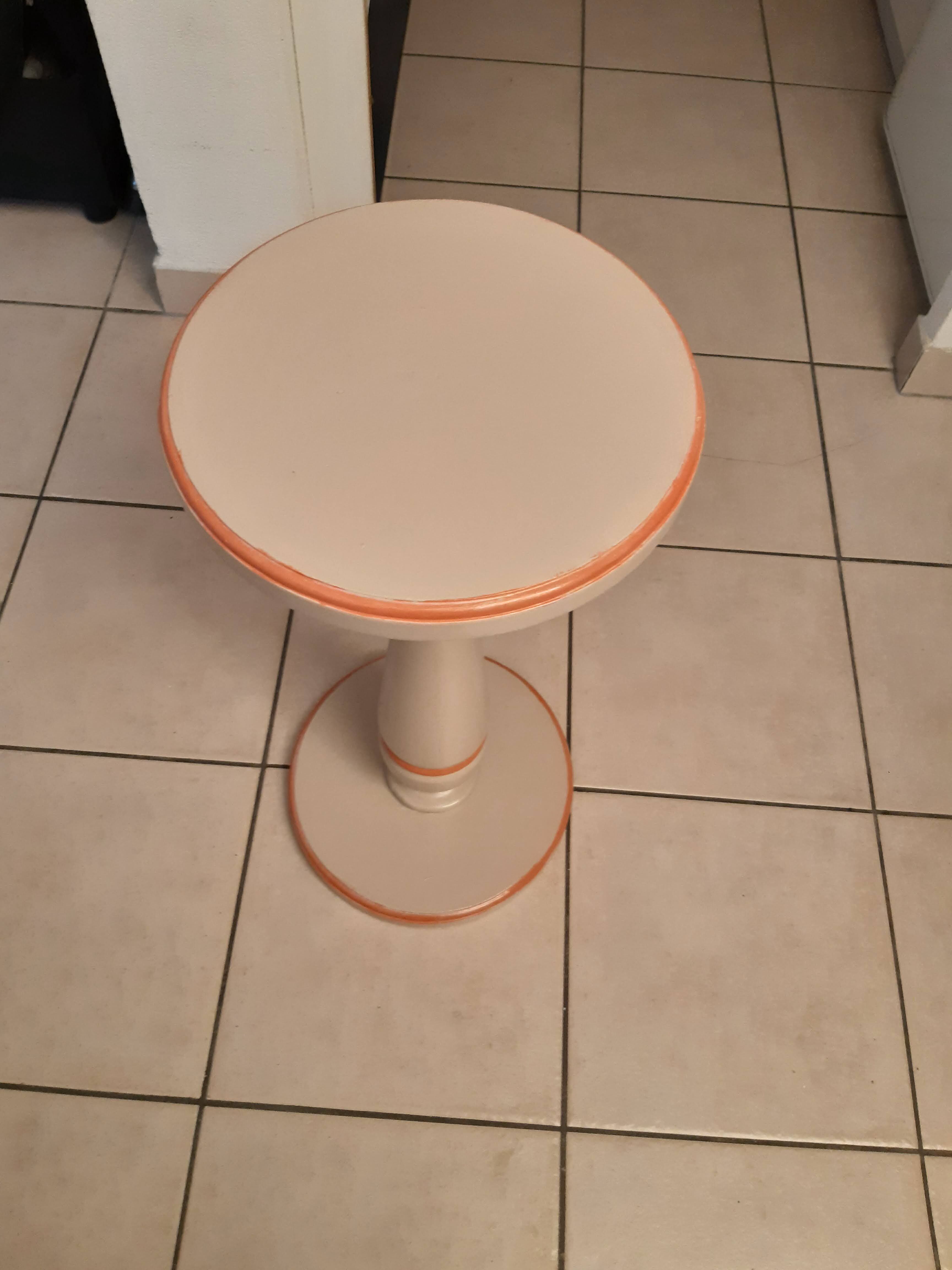 Old wooden pedestal table