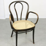 Vintage Bentwood Wide Seat and Arms Bistro Chair