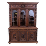 Carved library/sideboard, France, circa 1880.