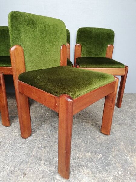 Serie de 6 chaises vintage epoque 1960