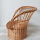armchair basket in wicker / rattan, child, vintage