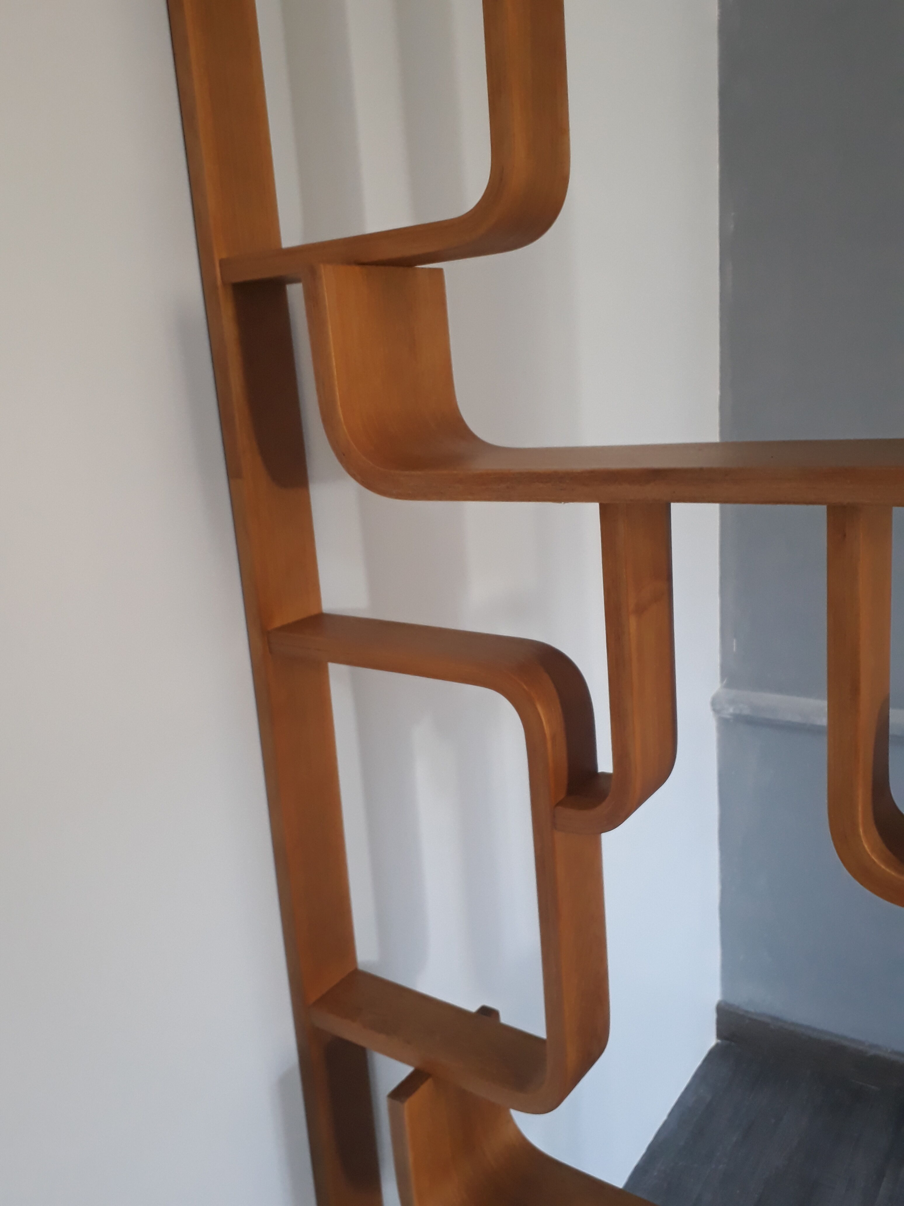 Trellis dyed blond wood by Ludvík Volak vintage 1960