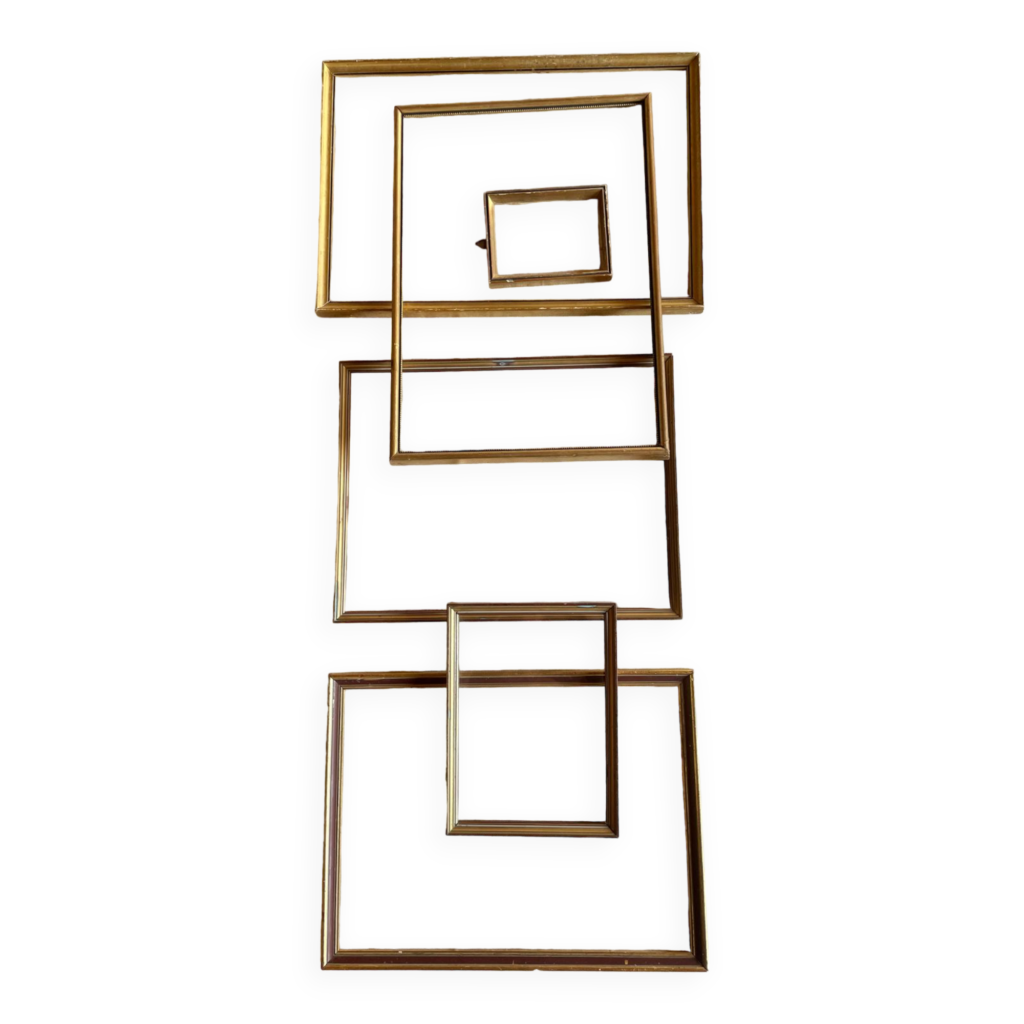 Set of gilded wooden frames