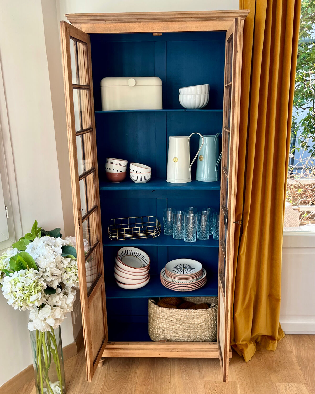 Renovated vintage display cabinet