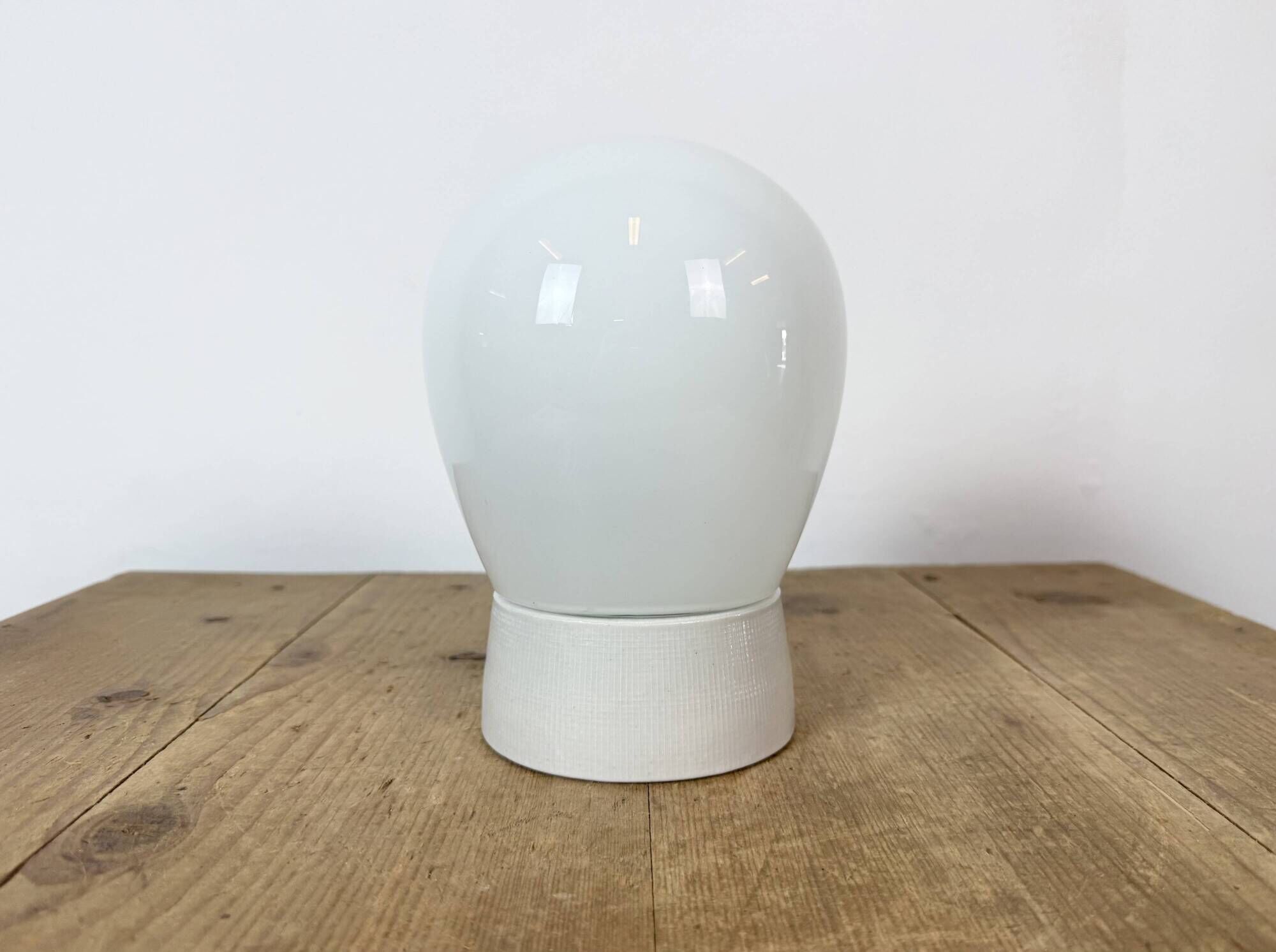 Vintage White Porcelain Ceiling Light, 1970s