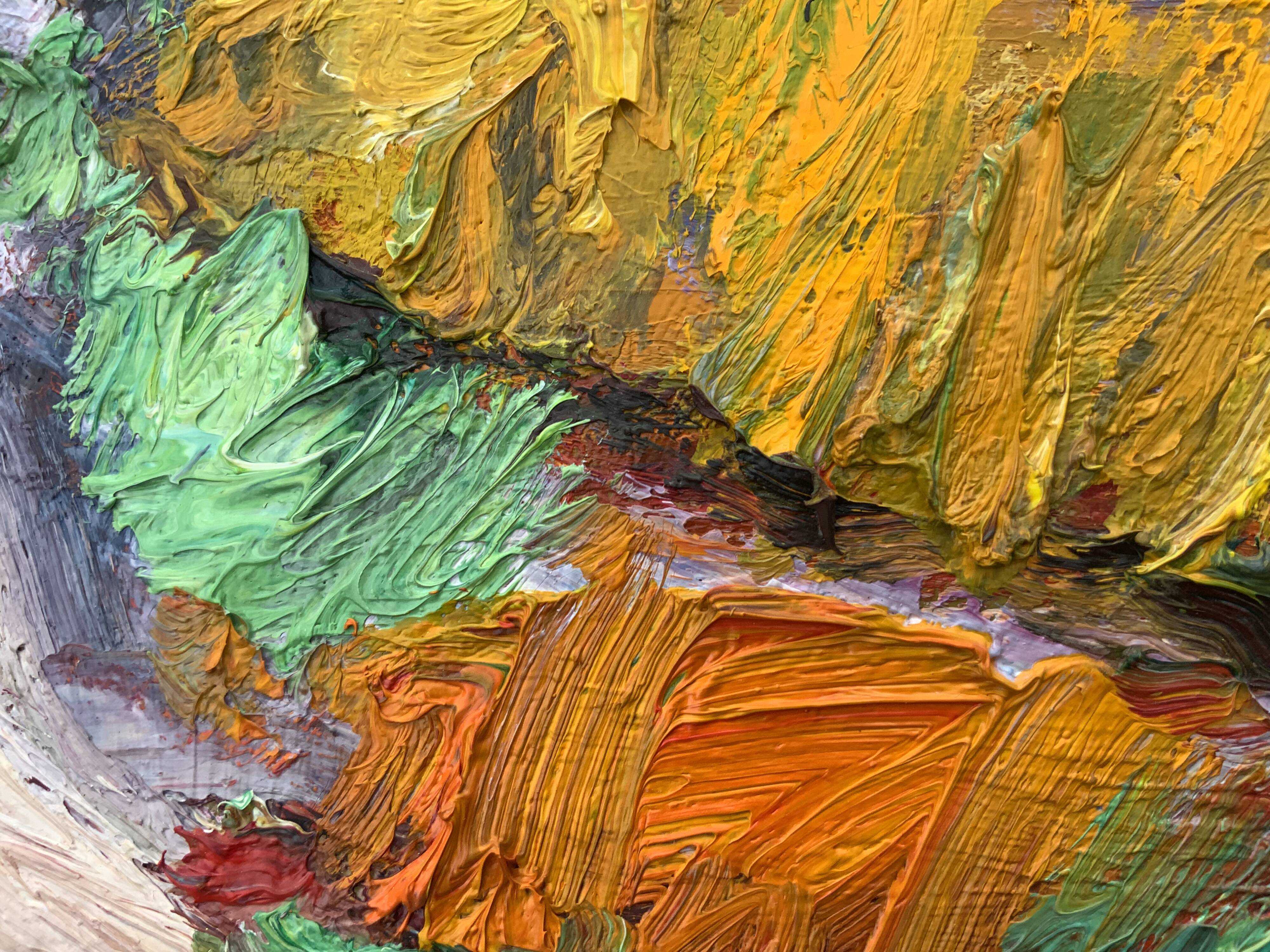 Vintage Original Expressionist Oil On Canvas By A. Eres, 1977