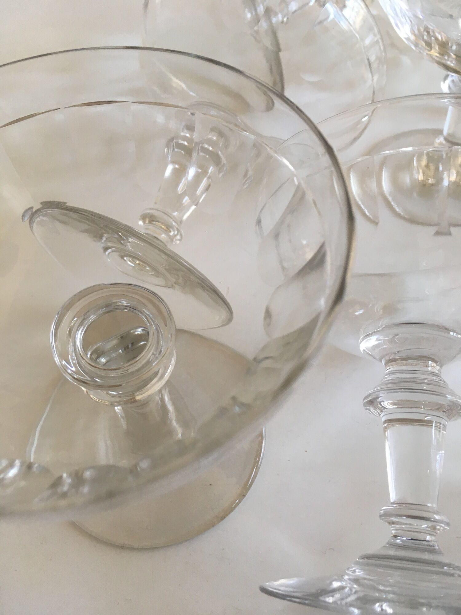 Série de 10 coupes à champagne à côtes plates fin 19e
