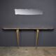 MID 20thC ITALIAN BRASS & MARBLE CONSOLE WITH MIRROR c.1950