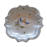 Decorative plate in moustiers earthenware