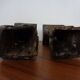 Large Brutalist German Bronze Candleholders, 1960s, Set of 2