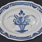 Flat oblong in faience said black ass auxerre
